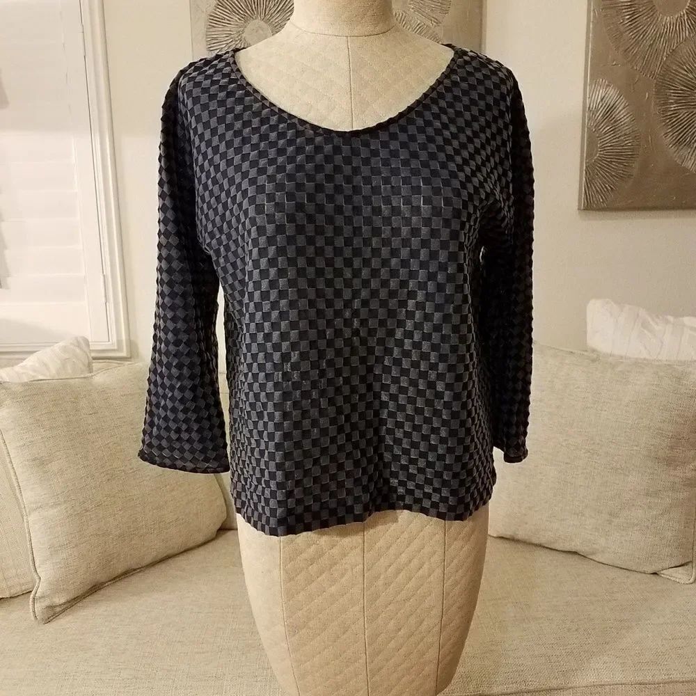 Emporio Armani Checkered Top sz 6